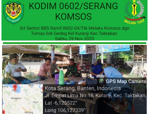Taktakan Bersih dan Sehat, Babinsa Koramil 0602-04/Taktakan Kodim 0602/Serang dan Tokoh Masyarakat Perkuat Komitmen Jaga Lingkungan 