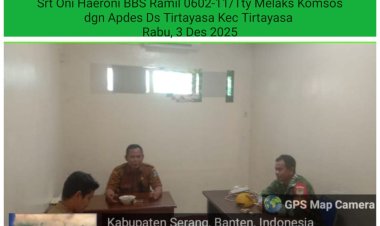 Babinsa Koramil 0602-06/Kramatwatu Kodim 0602/Serang Bersama Warga Laksanakan Karya Bakti Pembangunan TPT