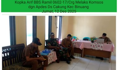 Babinsa Koramil 0602-17/Carenang Kodim 0602/Serang Perkuat Sinergi Aparat Desa, Intensifkan Monitoring Stabilitas Wilayah Binuang