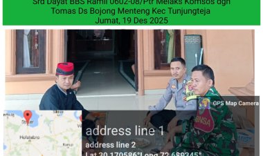 Babinsa Koramil 0602-08/Petir Kodim 0602/Serang Pererat Silaturahmi Bersama Tokoh Masyarakat