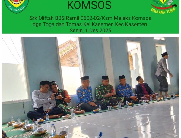 Babinsa Koramil 0602-02/Kasemen Kodim 0602/Serang Hadiri Pengajian Bulanan Bersama Tokoh Agama dan Tokoh Masyarakat