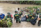 Koramil 0602-06/Kramatwatu Kodim 0602/Serang bersama Brigif 87/Salakanagara dan Polsek serta Instansi Terkait Bersihkan Sungai Cegah Banjir   ‎